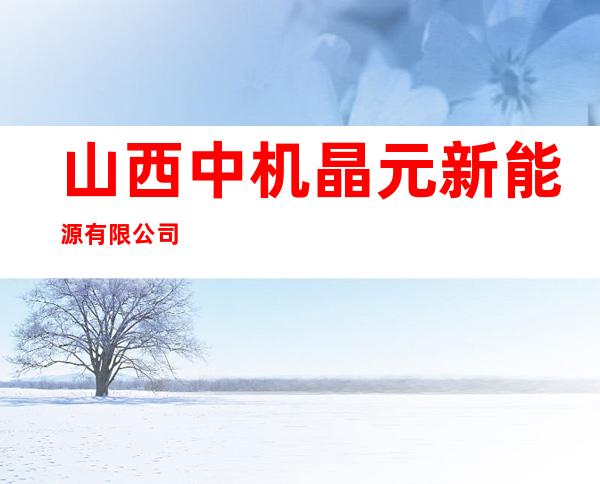 山西中机晶元新能源有限公司
